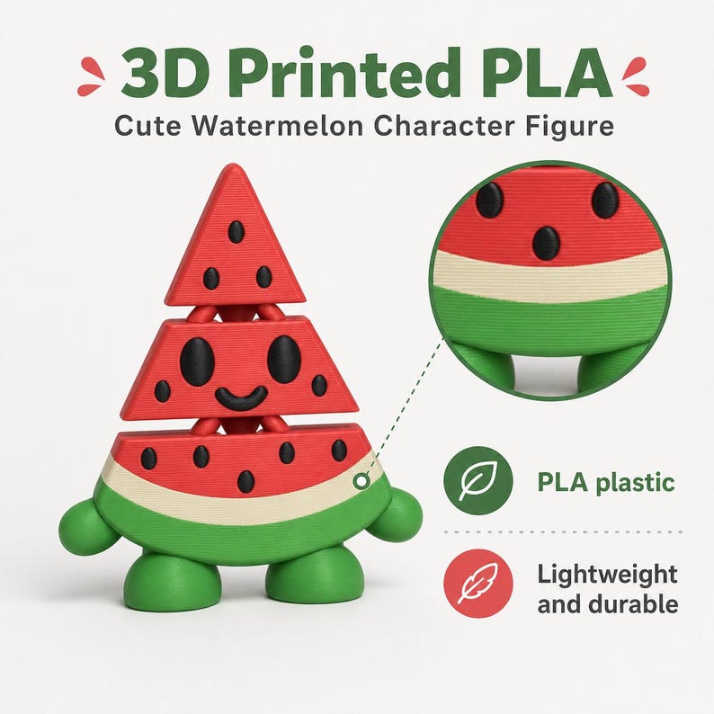 Watermelon keychain charm